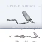 EDEX 13.33 - Kipufogó hátsó dob MERCEDES 300 - T124 2.0, 2.2, 2.5 D, 2.8, 3.0, 3.0 D, 3.2 (1992-1996)