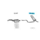 EDEX 13.33 - Kipufogó hátsó dob MERCEDES 300 - T124 2.0, 2.2, 2.5 D, 2.8, 3.0, 3.0 D, 3.2 (1992-1996)