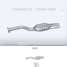 EDEX 13.35 - Kipufogó közép dob MERCEDES E250 - W124 2.5 D (1993-1995)