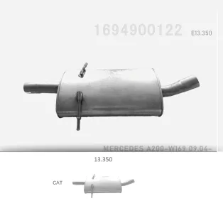   EDEX 13.350 - Kipufogó hátsó dob MERCEDES A200 - W169 2.0 D (2004-2012)
