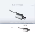 EDEX 13.351 - Kipufogó hátsó dob MERCEDES SLK 200 2.0, 2.3 (1996-2000)