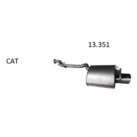 EDEX 13.351 - Kipufogó hátsó dob MERCEDES SLK 200 2.0, 2.3 (1996-2000)