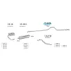   EDEX 13.405 - Kipufogó kipufogó cső MERCEDES 207 D 2.3, 2.3 D, 2.9 D, 3.0 D (1982-1995)