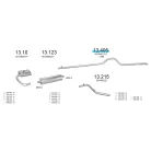 EDEX 13.405 - Kipufogó kipufogó cső MERCEDES 207 D 2.3, 2.3 D, 2.9 D, 3.0 D (1982-1995)