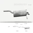 EDEX 13.420 - Kipufogó hátsó dob MERCEDES C180 - T203 2.0 (2000-2002)