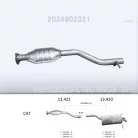 EDEX 13.421 - Kipufogó közép dob MERCEDES C180 - T203 2.0 (2000-2002)