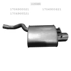 EDEX 13.424 - Kipufogó hátsó dob MERCEDES SLK 200 2.0 (1996-2000)