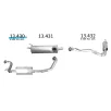   EDEX 13.430 - Kipufogó közép dob MERCEDES GE 230 2.3 (1990-)