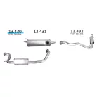 EDEX 13.430 - Kipufogó közép dob MERCEDES GE 230 2.3 (1990-)