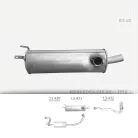EDEX 13.431 - Kipufogó közép dob MERCEDES GE 230 2.3 (1990-1998)