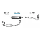 EDEX 13.431 - Kipufogó közép dob MERCEDES GE 230 2.3 (1990-1998)