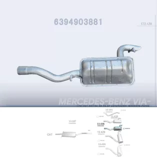   EDEX 13.438 - Kipufogó hátsó dob MERCEDES W639 (2003-2015)
