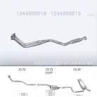 EDEX 13.72 - Kipufogó gyűjtő cső MERCEDES 200 - T124 2.0 (1985-1992)
