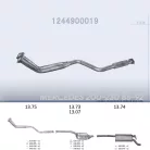 EDEX 13.75 - Kipufogó gyűjtő cső MERCEDES 200 - C124 2.0, 2.3 (1988-1992)