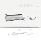 EDEX 13.88 - Kipufogó közép dob MERCEDES ML 350 3.7 (2002-2005)