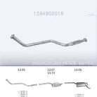 EDEX 13.95 - Kipufogó gyűjtő cső MERCEDES 250 - T124 2.5 D (1985-1993)
