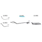 EDEX 13.951 - Mercedes 250/ 280 W123 kipufogó közép dob
