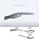EDEX 13.954 - Kipufogó közép dob MERCEDES SL 280 2,7, 3,5, 4,5 (1971-1986)