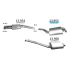 EDEX 13.955 - Kipufogó hátsó dob MERCEDES SL 280 2,7, 3,5, 4,5 (1972-1986)