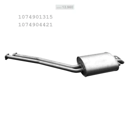 EDEX 13.960 - Kipufogó hátsó dob MERCEDES SL 280 2,7, 3,5, 4,5, 5 (1972-1986)