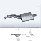 EDEX 13.97 - Kipufogó közép dob MERCEDES 260E - W124 2.6, 3.0 (1985-1992)