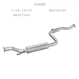   EDEX 14.129 - Kipufogó közép dob MITSUBISHI CARISMA 1.6, 1.9 D (1996-2001)
