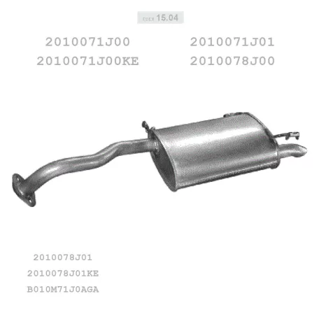 EDEX 15.04 - Kipufogó hátsó dob NISSAN PRIMERA 2.0 (1990-2002)