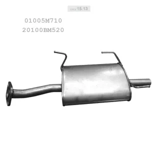   EDEX 15.13 - Kipufogó hátsó dob NISSAN ALMERA 1.5, 1.8 (2000-2006)