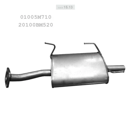 EDEX 15.13 - Kipufogó hátsó dob NISSAN ALMERA 1.5, 1.8 (2000-2006)