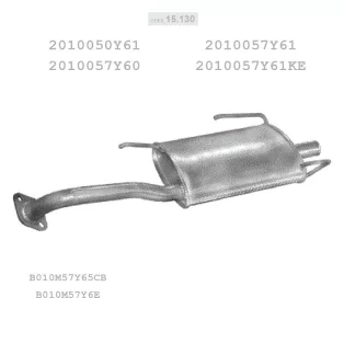   EDEX 15.130 - Kipufogó hátsó dob NISSAN SUNNY 1.6 (1988-1990)