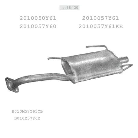 EDEX 15.130 - Kipufogó hátsó dob NISSAN SUNNY 1.6 (1988-1990)