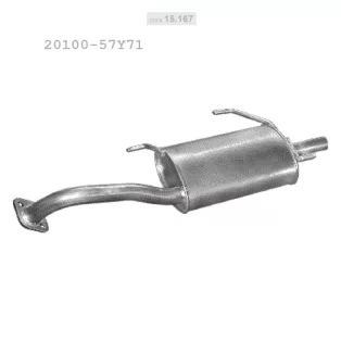   EDEX 15.167 - Kipufogó hátsó dob NISSAN 100NX 1.6 (1992-1996)