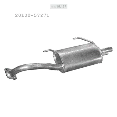 EDEX 15.167 - Kipufogó hátsó dob NISSAN 100NX 1.6 (1992-1996)