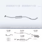 EDEX 15.231 - Kipufogó közép dob NISSAN MICRA 1.2, 1.4 (2005-2010)