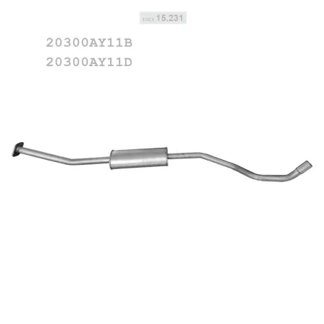 EDEX 15.231 - Kipufogó közép dob NISSAN MICRA 1.2, 1.4 (2005-2010)