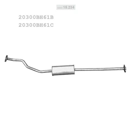 EDEX 15.234 - Kipufogó közép dob NISSAN NOTE 1.4 (2006-2013)