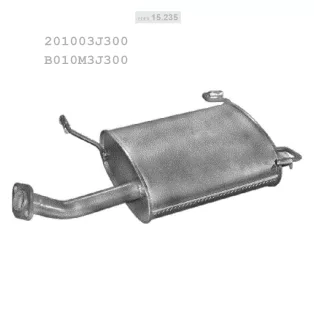  EDEX 15.235 - Kipufogó hátsó dob NISSAN PRIMERA 1.6 (1996-2002)