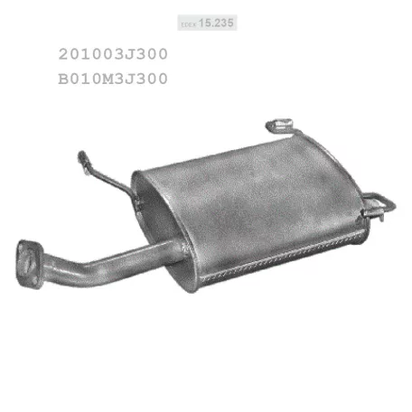 EDEX 15.235 - Kipufogó hátsó dob NISSAN PRIMERA 1.6 (1996-2002)