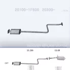 EDEX 15.236 - Kipufogó közép dob NISSAN MICRA 1.0, 1.4 (2000-2002)