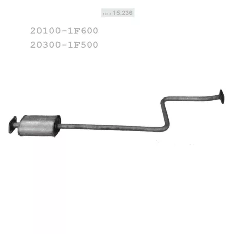 EDEX 15.236 - Kipufogó közép dob NISSAN MICRA 1.0, 1.4 (2000-2002)