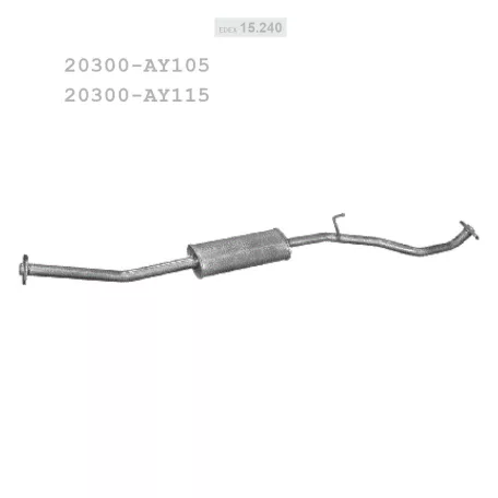 EDEX 15.240 - Kipufogó közép dob NISSAN MICRA 1.0, 1.2, 1.4 (2003-2010)