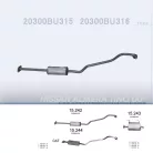 EDEX 15.242 - Kipufogó közép dob NISSAN ALMERA TINO 1.8, 2.0 (2000-2006)