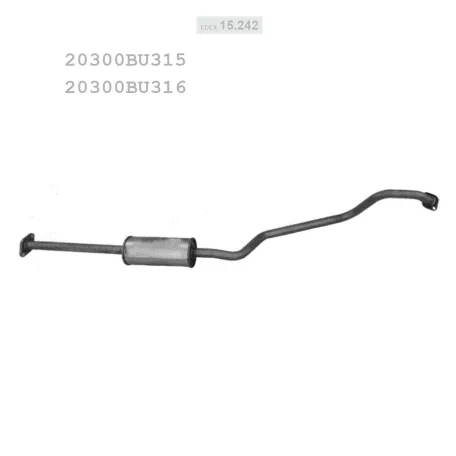 EDEX 15.242 - Kipufogó közép dob NISSAN ALMERA TINO 1.8, 2.0 (2000-2006)