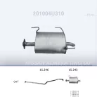 EDEX 15.243 - Kipufogó hátsó dob NISSAN ALMERA TINO 1.8, 2.0, 2.2 D (2000-2006)