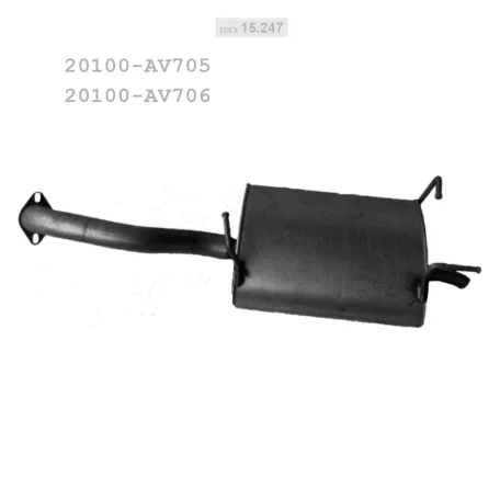 EDEX 15.247 - Kipufogó hátsó dob NISSAN PRIMERA 1.8 (2002-2008)
