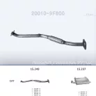 EDEX 15.249 - Kipufogó kipufogó cső NISSAN PRIMERA 1.6, 1.8 (1999-2002)