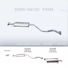 EDEX 15.371 - Kipufogó közép dob NISSAN ALMERA 1.5 (2000-2006)