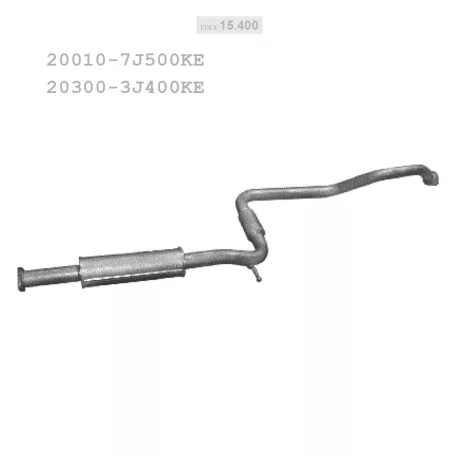EDEX 15.400 - Kipufogó közép dob NISSAN PRIMERA 2.0 (1990-2007)