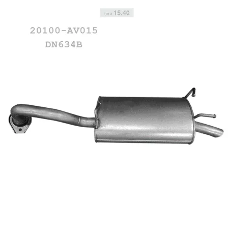 EDEX 15.40 - Kipufogó hátsó dob NISSAN PRIMERA 2.0 (2002-2007)
