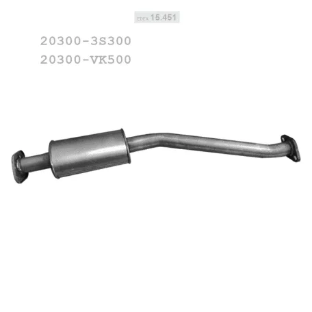 EDEX 15.451 - Kipufogó közép dob NISSAN NAVARA 2.5 D (2001-)